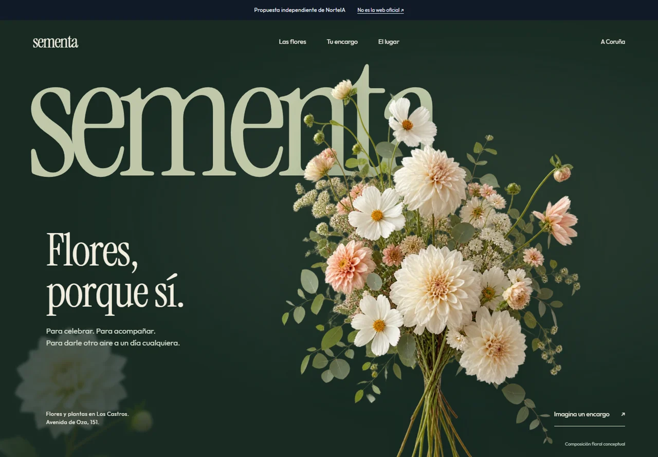 Propuesta web de NorteIA para Sementa